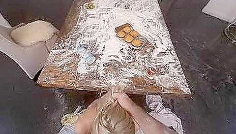 Sexy blonde gets her pussy and feet in the bathroom