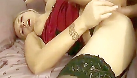 Hairy brunette gets a creampie