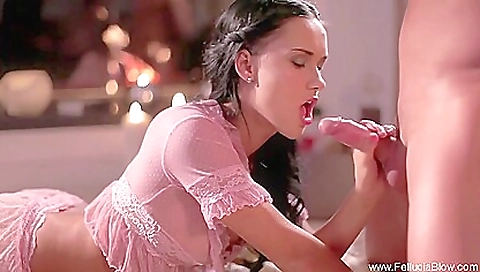 Sexy brunette hair with big black cock